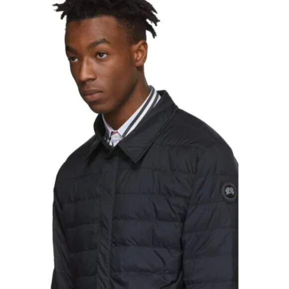 Canada Goose Jackson Packable Down Snap Front Jacket -Navy Blue- - Picture 3 of 11